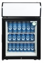 Display Freezer with glass door and illuminated display - black - GCDF72