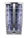 Large fan-assisted commercial cooler - stainless steel - power LED - GCGD500