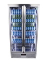 Large fan-assisted commercial cooler - stainless steel - power LED - GCGD500