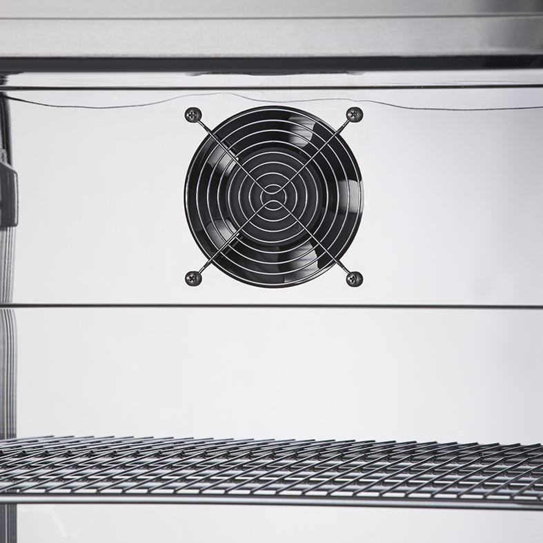 Large fan-assisted commercial cooler - stainless steel - power LED - GCGD500