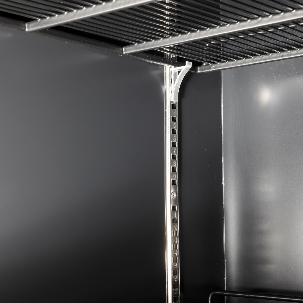 XXL Refrigerator – 4 Doors – For Supermarkets or Gas Stations – With Wheels – LED – Black – GD2200