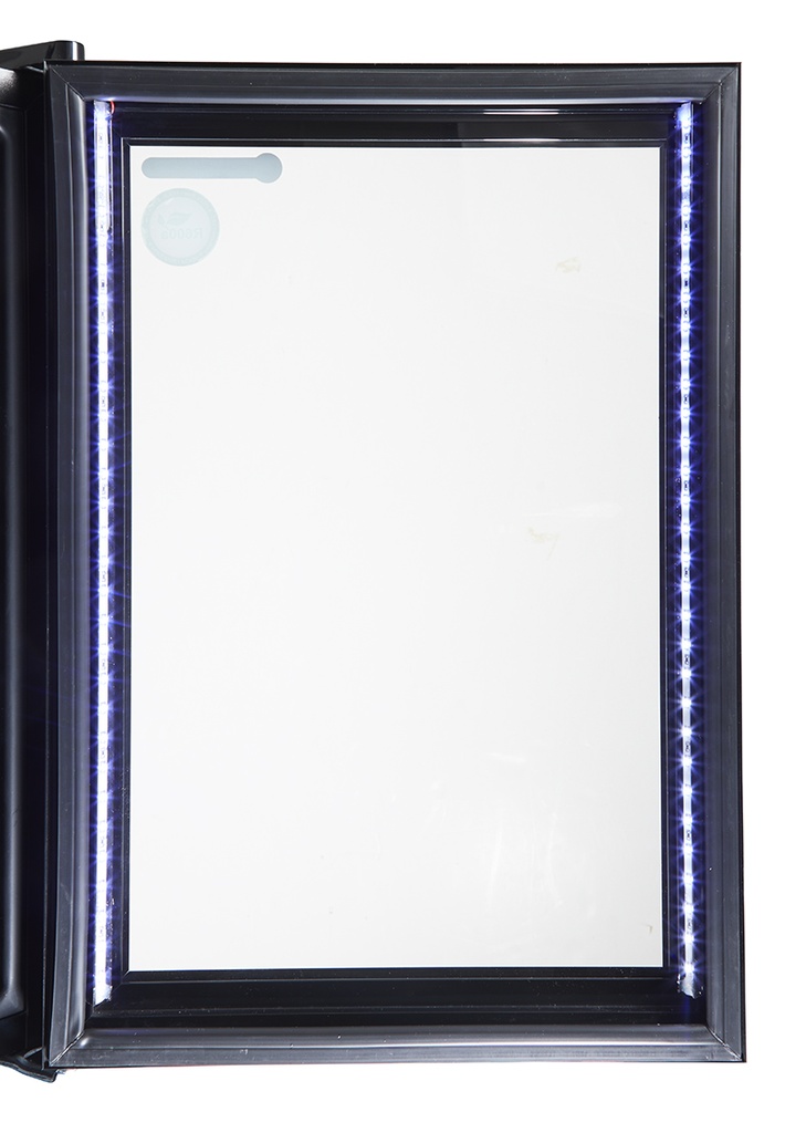 Bottle Cooler with glass door - black - high-performance LED - GCKW65