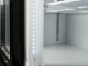 Large Beverage Refrigerator for Supermarkets - With Two Doors, 4 Wheels, LED, Advertisement Display - GCDC600