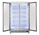 Large Beverage Refrigerator - Kiosk Cooler - Supermarket - LED - silver - GD1050