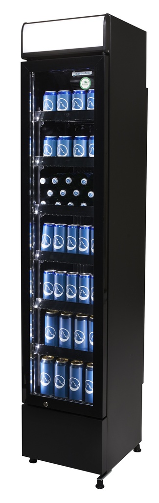 Slimline Display Cooler - black - power LED - GCDC130