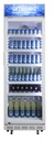 Nevera con puerta de vidrio y display publicitario - blanco - GCDC400