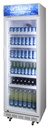 Nevera con puerta de vidrio y display publicitario - blanco - GCDC400