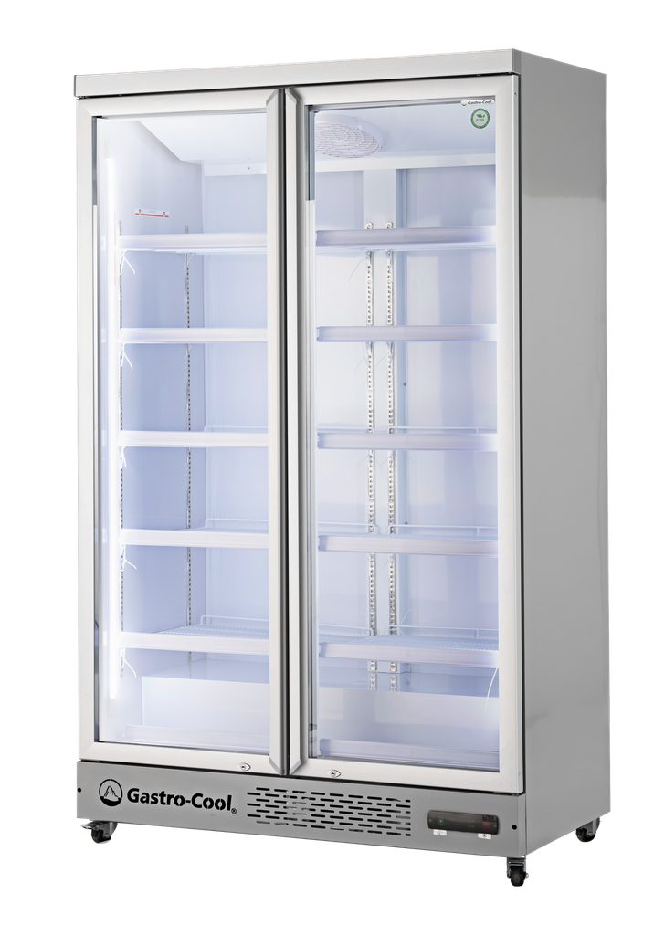 Large Beverage Refrigerator - Kiosk Cooler - Supermarket - LED - silver - GD1050