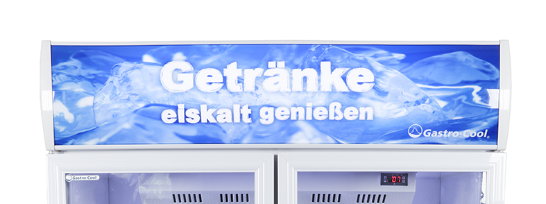 Gastro-Cool - kiosk cooler - two glass doors - LED - GCDC1050
