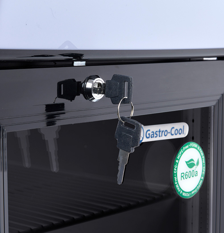 Small Black Display Refrigerator with Illuminated Display - GCDC25