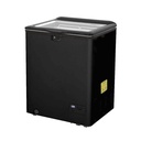 Chest Freezer with glass lid and two flexible wire baskets - black/black - GCFC100