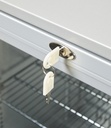 Glass Door Cooler - for installation in counters - silver - GCUC100