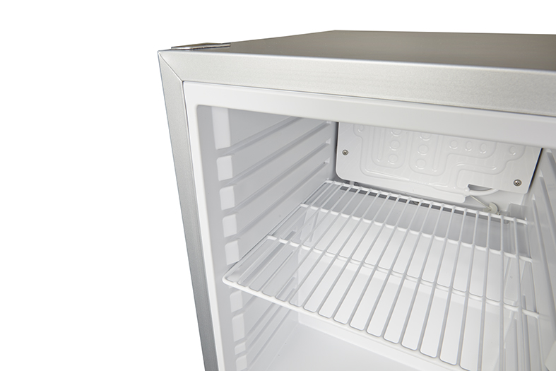 Mini fridge for petrol stations or gastronomy - Mini refrigerator - silver - GCKW25