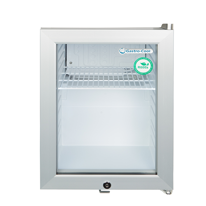 Mini fridge for petrol stations or gastronomy - Mini refrigerator - silver - GCKW25