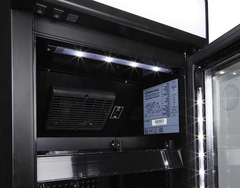 Slimline Display Cooler - black - power LED - GCDC130