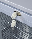 Glass Door Cooler - back bar cooler - 3 sliding doors - self-closing - silver - GCUC300
