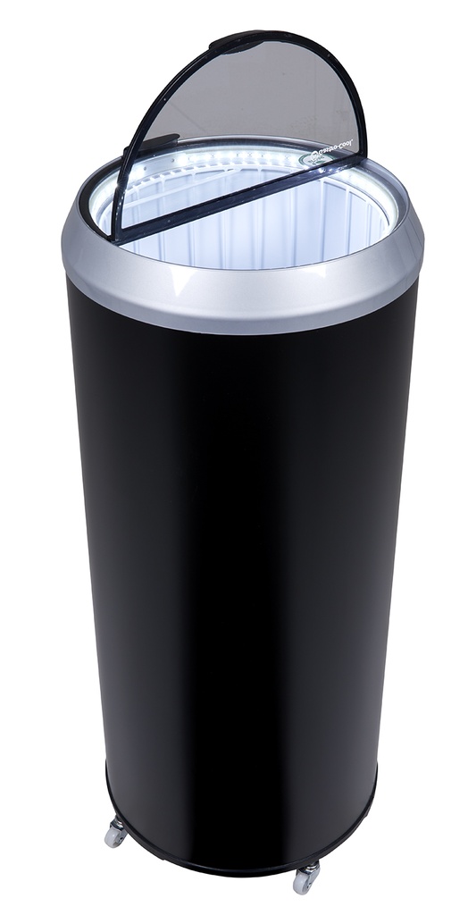  Can Cooler round - frame silver - LED interior lighting - GCPT75
