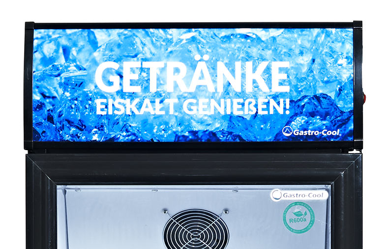 Beverage Cooler with advertising display - DC280