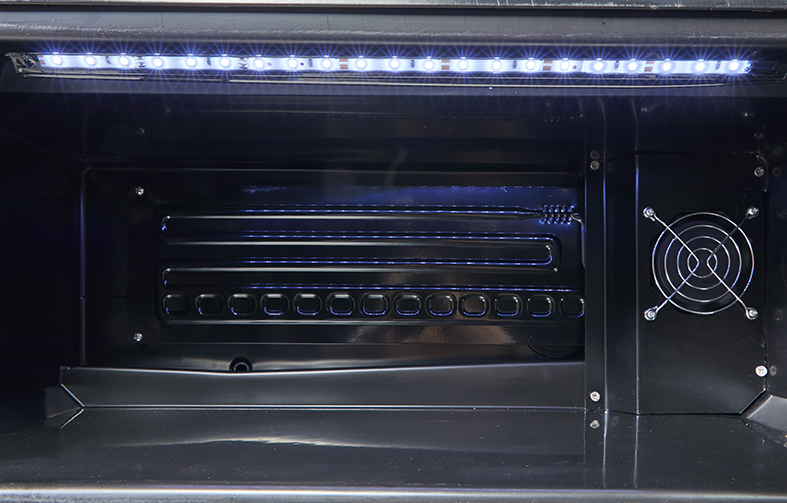 Glass Door Cooler - small and flat - counter - bar - space-saving - black - GCGD15