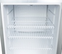 Stainless steel mini fridge with glass door - LED interior lighting - GCKW65