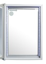 Stainless steel mini fridge with glass door - LED interior lighting - GCKW65