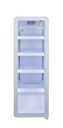 Slimline Bottle Cooler - retro look - vintage - glass door - white - GCGD135