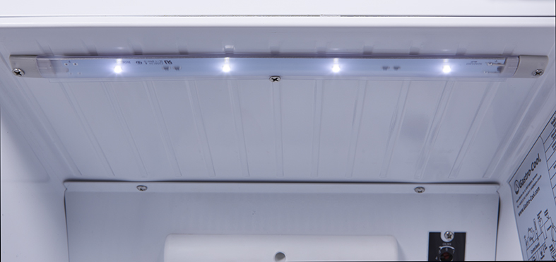 Slimline Bottle Cooler - retro look - vintage - glass door - white - GCGD135