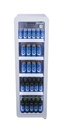 Slimline Bottle Cooler - retro look - vintage - glass door - white - GCGD135