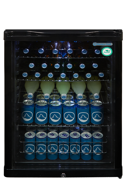 Glass Door Cooler for bottles - black - GCGD155
