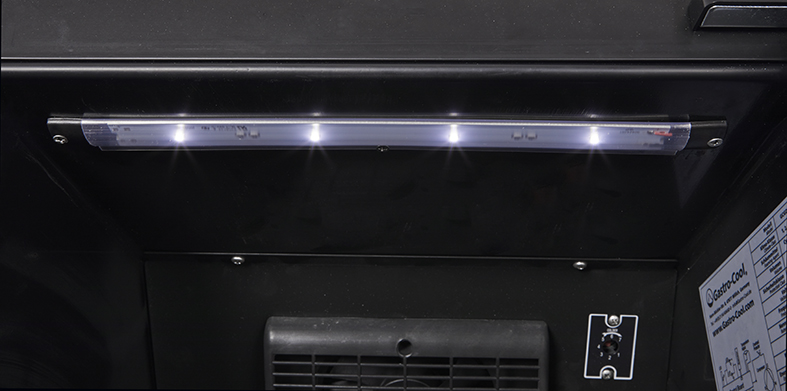 Retro Cooler with glass door - Slimcooler - black - GCGD175