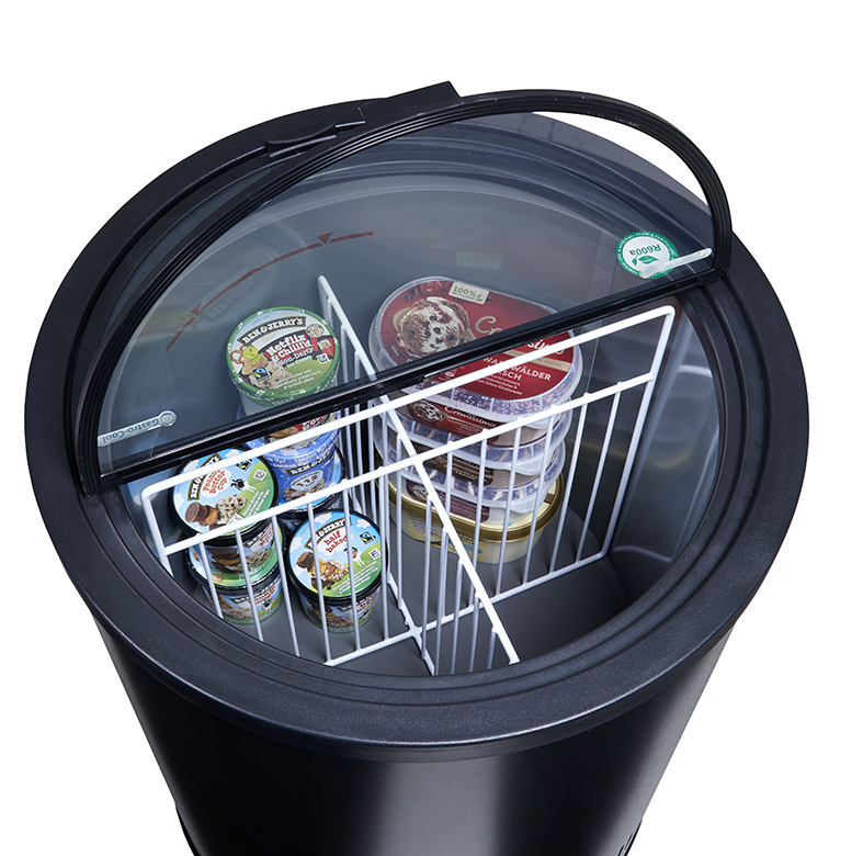 Round freezer for ice cream and advertising - POS - supermarket - GCPF80