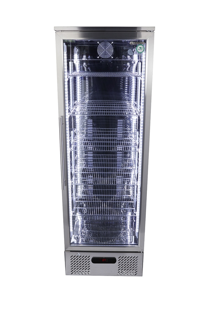 Gastro-Cool - stainless steel cooler with glass door - fan-assisted - large - GCGD300