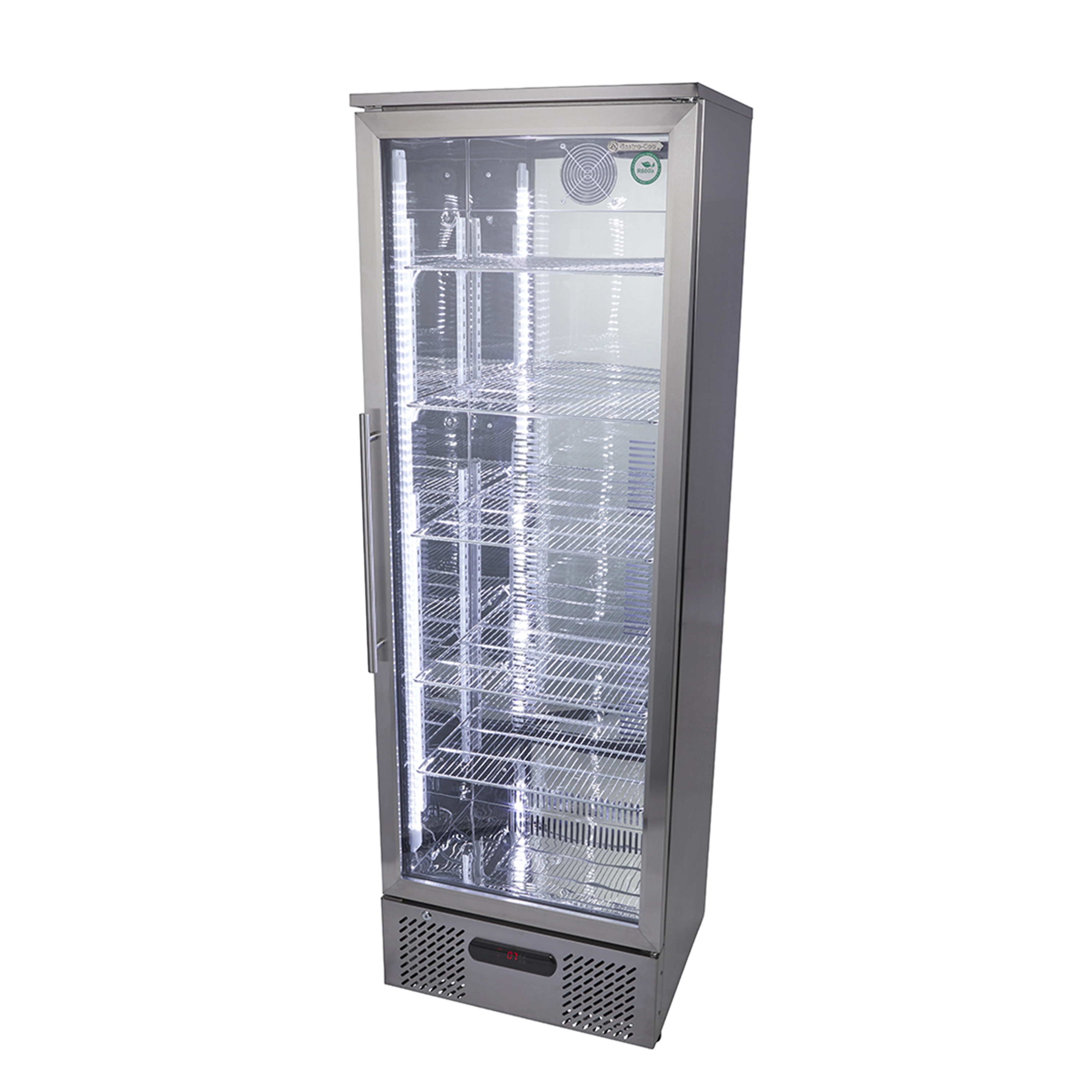 Gastro-Cool - stainless steel cooler with glass door - fan-assisted - large - GCGD300