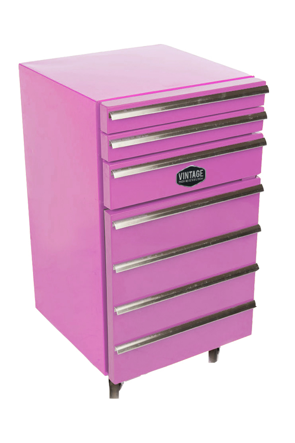 [703914] Rollcontainer Kühlschrank - Nagelstudio - Beauty Salon - Friseursalon - CT50 - Pink - 50l