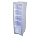 Flaschenkühlschrank schmal - Retro Look - Vintage - Glastür - Weiss - GCGD135