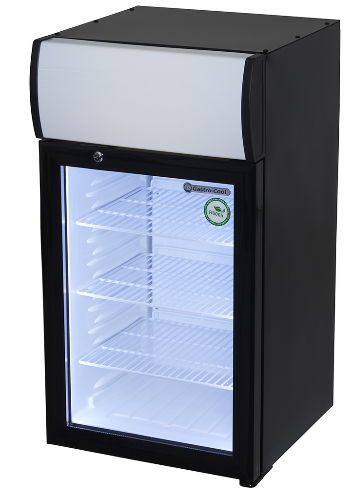 [102201] Werbekühlschrank - klein - schwarz/weiß - LED - GCDC50