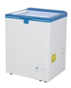 110L Freezer Chest with Sliding Glass Lid, 2 Baskets - white/blue - GCFC100