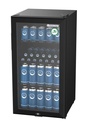 Flaschenkühlschrank mit Glastür - Gastronomie - Bar - schwarz - LED - GCKW90